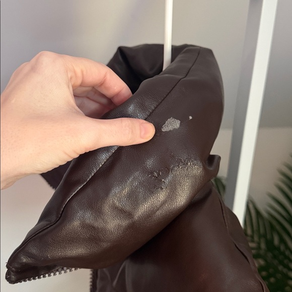 Lamarque Womens  Melicia Faux Leather Reversible Vest, Brown - Picture 9 of 9